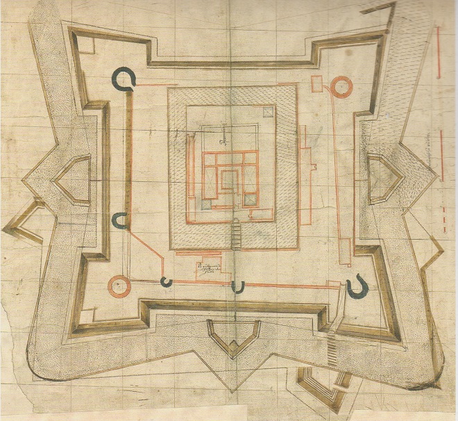 Проект укреплений курессаарской цитадели Иогана Роденбурга 1646г